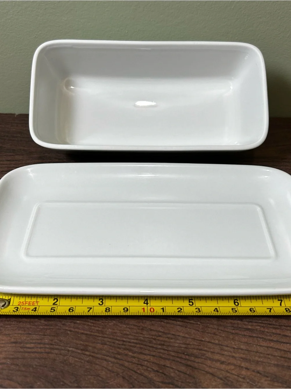 Better Homes and Gardens White Porcelain Covered Butter Dish Perfect Condition